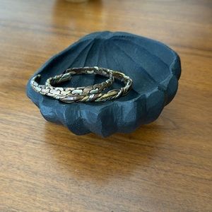 Vintage Tri-Tone Cuff Bracelets